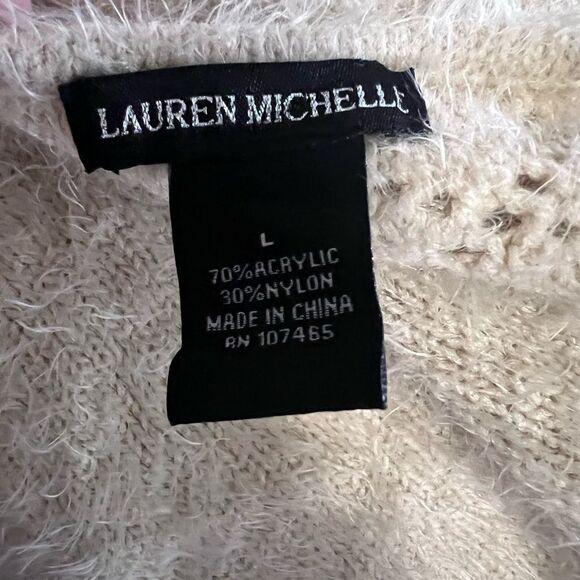 Lauren Michelle Pale Yellow Batwing Sweater Size L - Picture 5 of 6